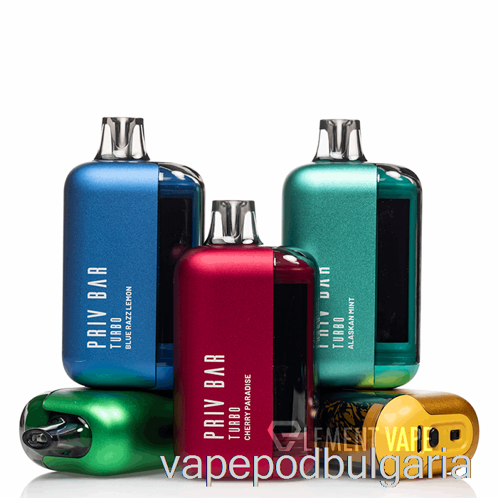 Vape 10000 Дръпки Smok Priv Bar Turbo 15k Disposable Kiwi Straw Bubblegum